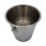 Stainless steel ice bucket, diameter 22 cm, capacity 4.3 l